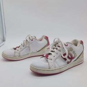 White Pink Gold Hombre DC Women's Cosmo SE Sz 7.5 Low-Top Sneakers